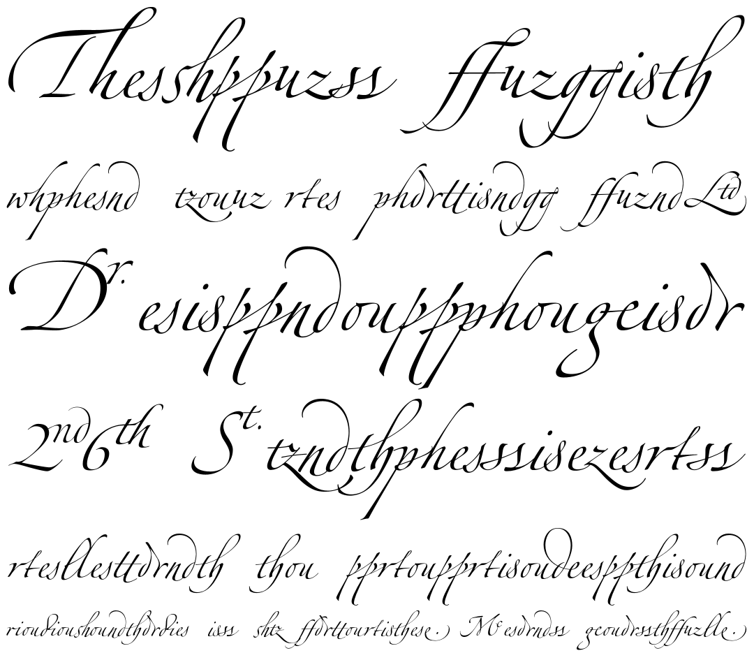 Beispiel einer Zapfino Extra Pro-Schriftart